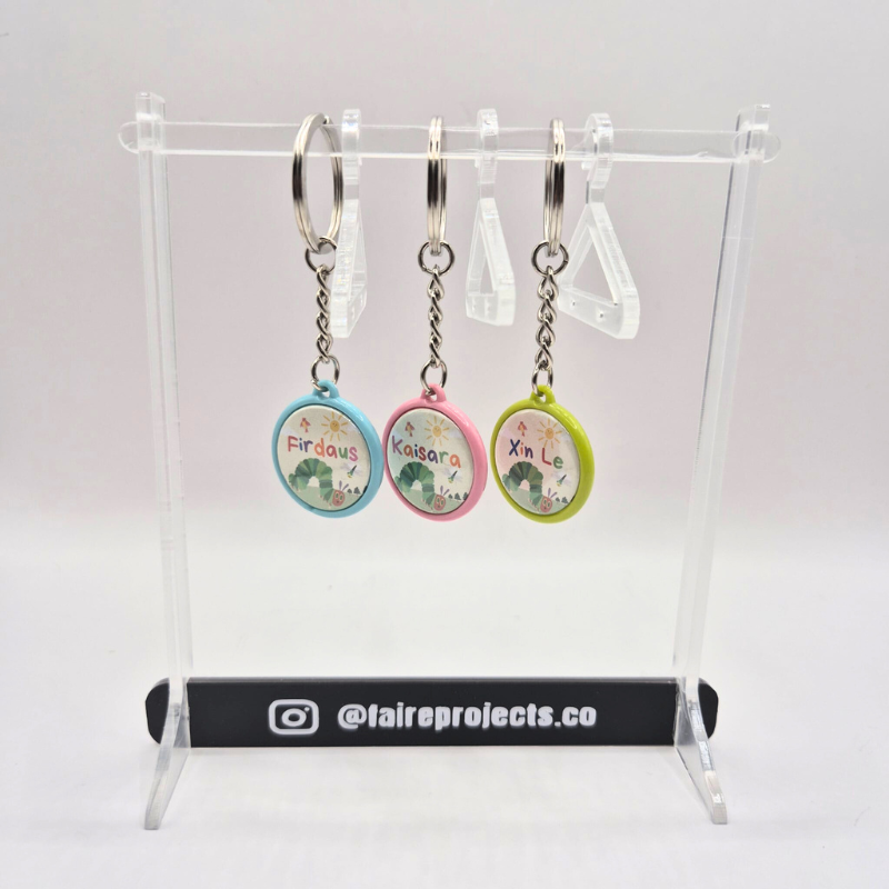 Personalised Plastic Badge Keychain 25mm