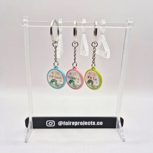 Personalised Plastic Badge Keychain 25mm