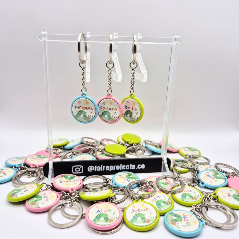 Personalised Plastic Badge Keychain 25mm