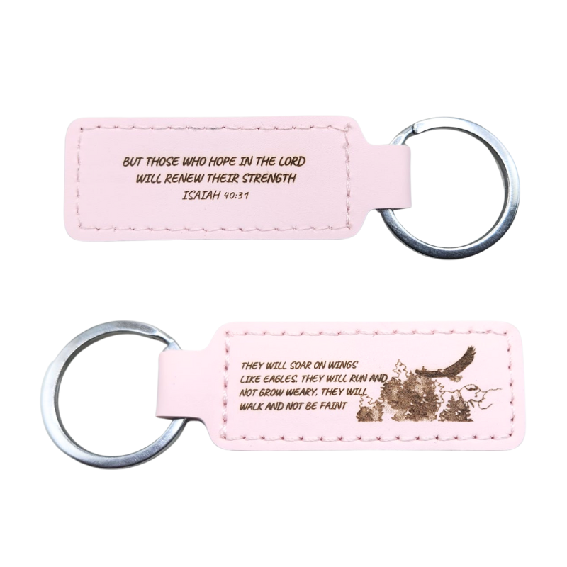 Personalised PU Leather Keychain (Laser Engraved)