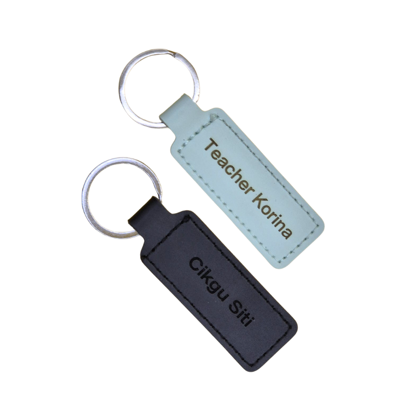 Personalised PU Leather Keychain (Laser Engraved)