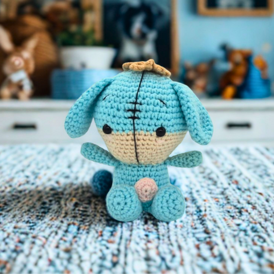 Eeyore Knitted Crochet Doll