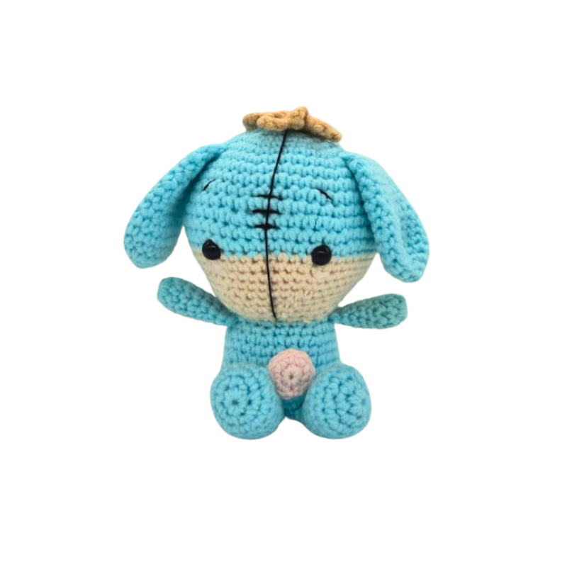 Eeyore Knitted Crochet Doll