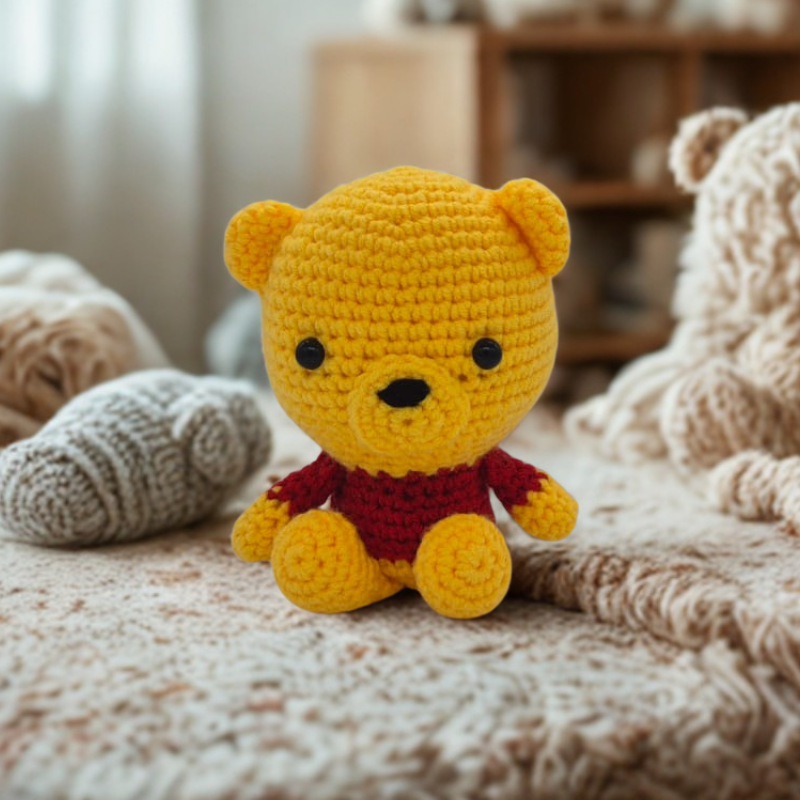 Winnie the Pooh Knitted Crochet Doll